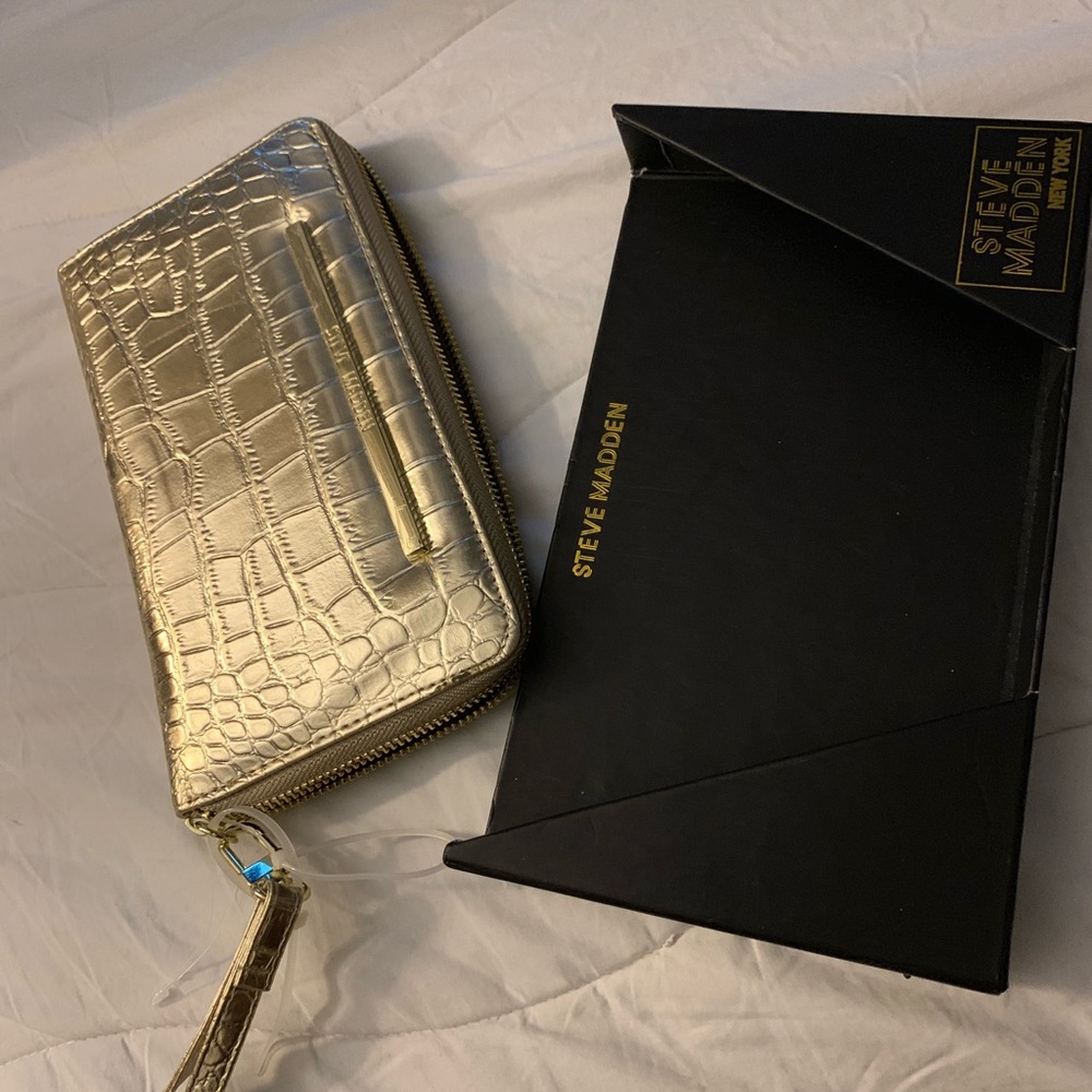 Steve Madden Gold Clutch Wallet